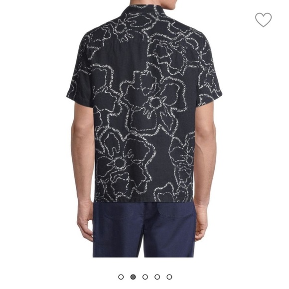 Ted Baker Arnica Floral Button Down Linen Dress Shirt Size 5 - Picture 2 of 10